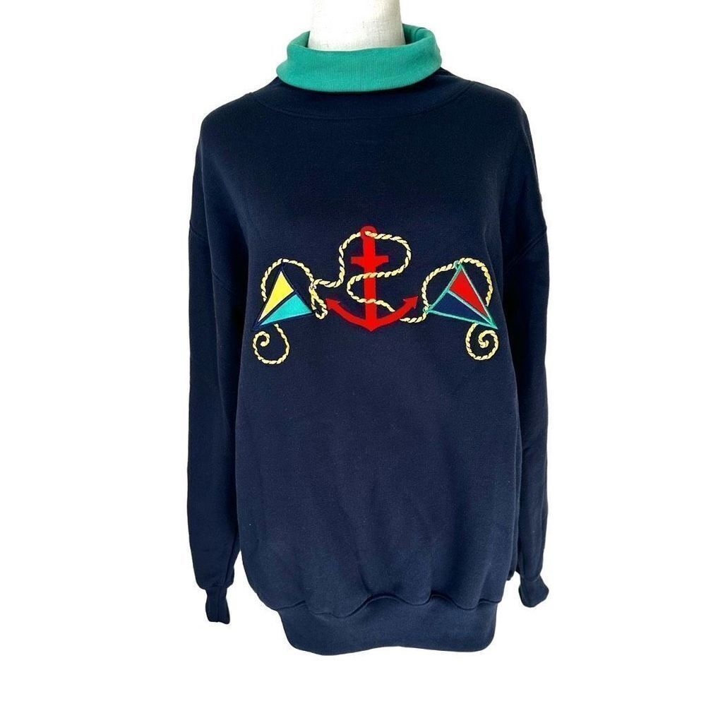 Triples navy nautical sailing sweatshirt